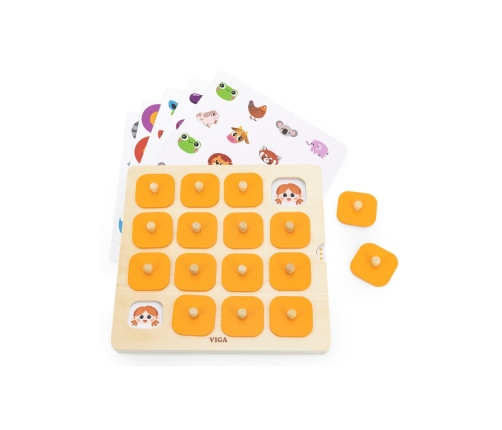 Viga Memory Gra Pamięciowa Zgadnij Obrazki 10 Kart Montessori