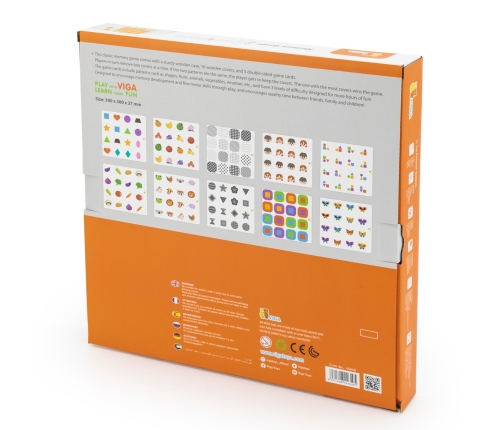 Viga Memory Gra Pamięciowa Zgadnij Obrazki 10 Kart Montessori
