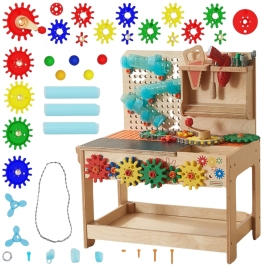 MASTERKIDZ Drewniany Warsztat Montessori STEM z Narzędziami + Akcesoria MASTERKIDZ Drewniany Warsztat Montessori STEM z Narzędziami + Akcesoria