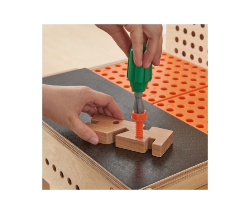 MASTERKIDZ Drewniany Warsztat Montessori STEM z Narzędziami + Akcesoria