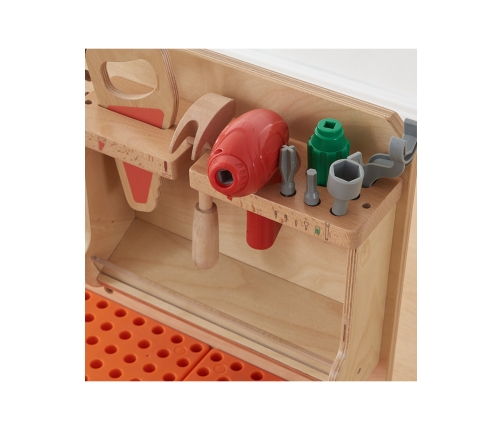 MASTERKIDZ Drewniany Warsztat Montessori STEM z Narzędziami + Akcesoria