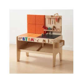 MASTERKIDZ Drewniany Warsztat XXL Montessori STEM z Narzędziami + Akcesoria