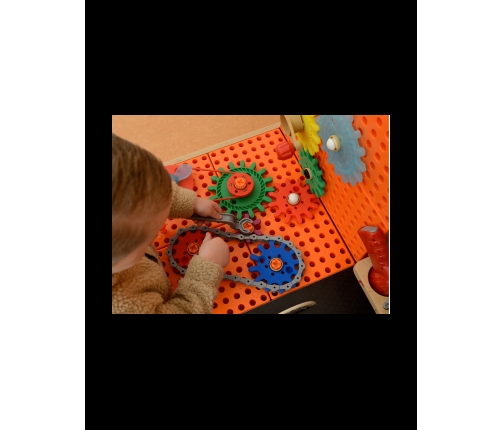 MASTERKIDZ Drewniany Warsztat XXL Montessori STEM z Narzędziami + Akcesoria