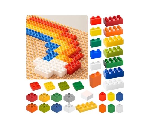 MASTERKIDZ Zestaw Klocków Konstrukcyjnych STEM 563 el. z Nakładkami na Panel 4 szt.