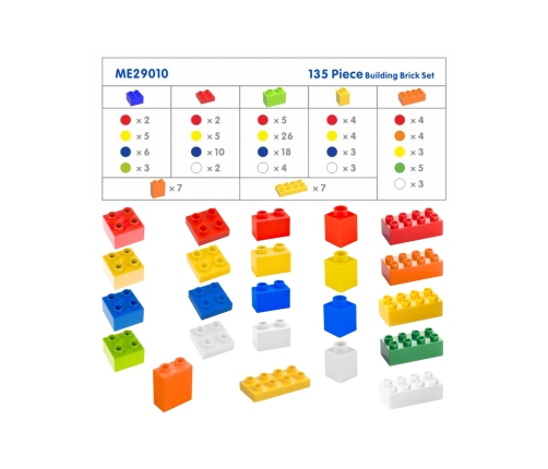 MASTERKIDZ Zestaw Klocków Konstrukcyjnych STEM 135 el. z Nakładką na Panel 4 szt.
