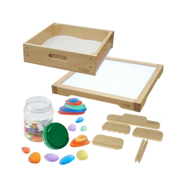MASTERKIDZ Rama Sensoryczna - Panel LED + Zestaw Akcesoriów Do Zabawy w Piasku MASTERKIDZ Rama Sensoryczna - Panel LED + Zestaw Akcesoriów Do Zabawy w Piasku