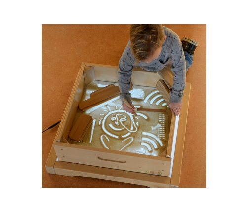 MASTERKIDZ Rama Sensoryczna - Panel LED + Zestaw Akcesoriów Do Zabawy w Piasku