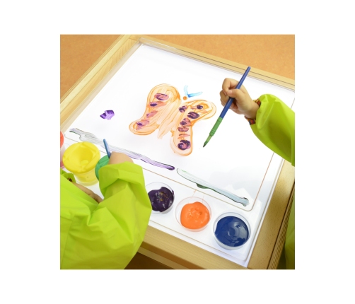 MASTERKIDZ Rama Sensoryczna - Panel LED + Przezroczysta Taca Do Malowania