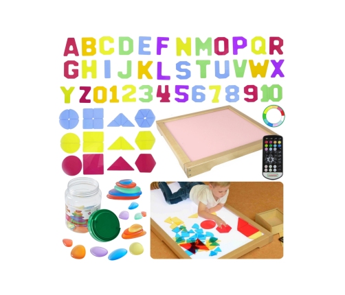 MASTERKIDZ Panel Świetlny LED Zmiana Kolorów Pilotem + Zestaw Akcesoriów