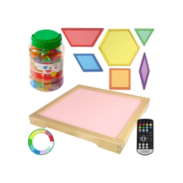 MASTERKIDZ Panel Świetlny LED Zmiana kolorów Pilotem + Klocki Montessori Mozaika 140 el. MASTERKIDZ Panel Świetlny LED Zmiana kolorów Pilotem + Klocki Montessori Mozaika 140 el.