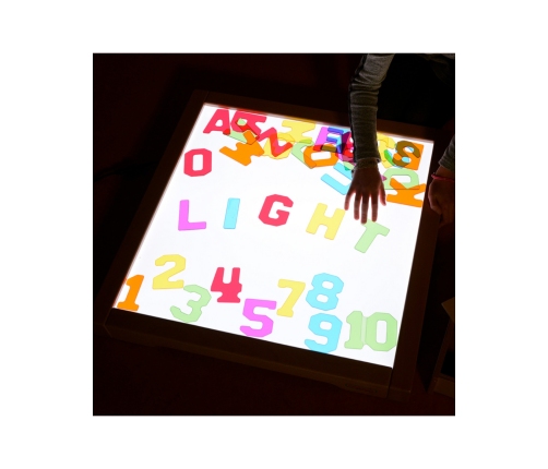 MASTERKIDZ Panel Świetlny LED Zmiana kolorów Pilotem + Klocki Montessori Mozaika 140 el.