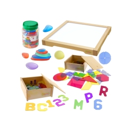 MASTERKIDZ Panel Skrzynia LED Sensoryczna + Zestaw Akcesoriów