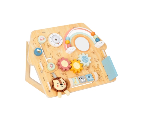 TOOKY TOY Duża Drewniana Tablica Manipulacyjna Domek - Centrum Aktywności