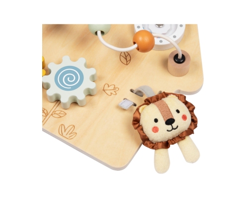 TOOKY TOY Duża Drewniana Tablica Manipulacyjna Domek - Centrum Aktywności