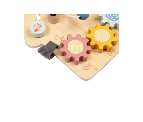 TOOKY TOY Duża Drewniana Tablica Manipulacyjna Domek - Centrum Aktywności