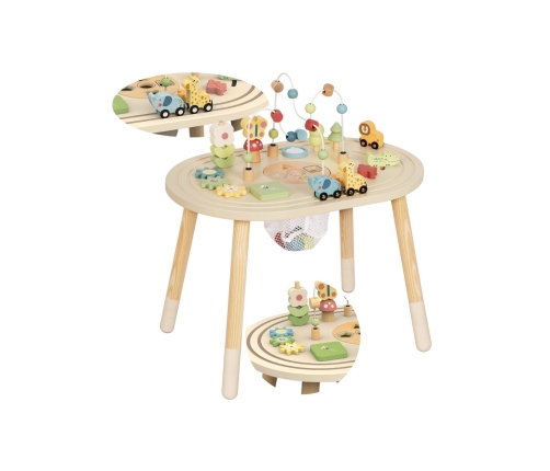 TOOKY TOY Drewniany Stolik Aktywności Safari