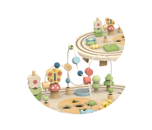 TOOKY TOY Drewniany Stolik Aktywności Safari