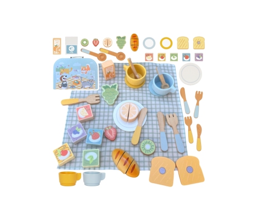 TOOKY TOY Zestaw Piknikowy Owoce do Krojenia Zestaw Śniadaniow