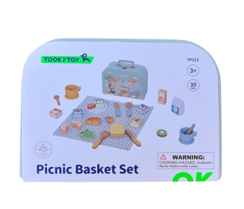 TOOKY TOY Zestaw Piknikowy Owoce do Krojenia Zestaw Śniadaniow