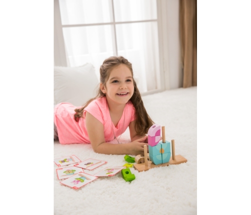 TOOKY TOY Drewniana Gra Zręcznościowa 2w1 Wyciągnij Robaczki dla Dzieci