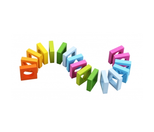 CLASSIC WORLD Układanka Nauka Kształtów i Liczenia 5w1 Domino Sorter MONTESSORI 28 el.