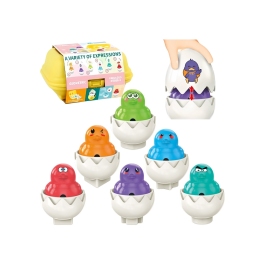 WOOPIE Układanka Sorter Montessori Dopasuj Kształty Wesołe Kurczaczki Jajka 6szt