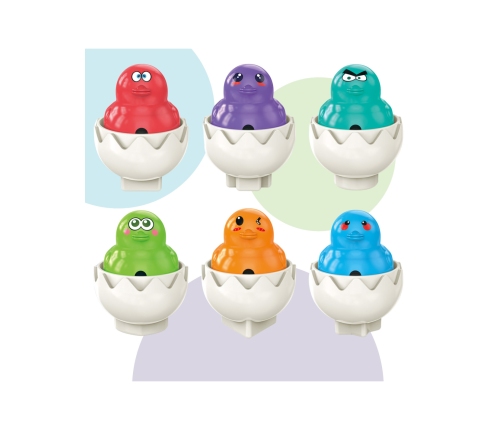 WOOPIE Układanka Sorter Montessori Dopasuj Kształty Wesołe Kurczaczki Jajka 6szt