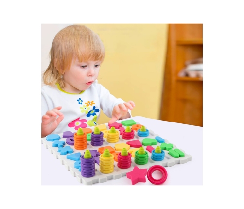 WOOPIE Układanka Montessori Sorter Trening Mózgu Literki Cyferki 139 el