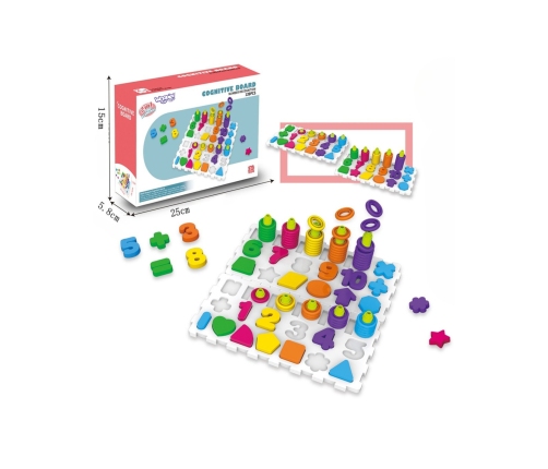 WOOPIE Układanka Montessori Sorter Trening Mózgu Literki Cyferki 139 el