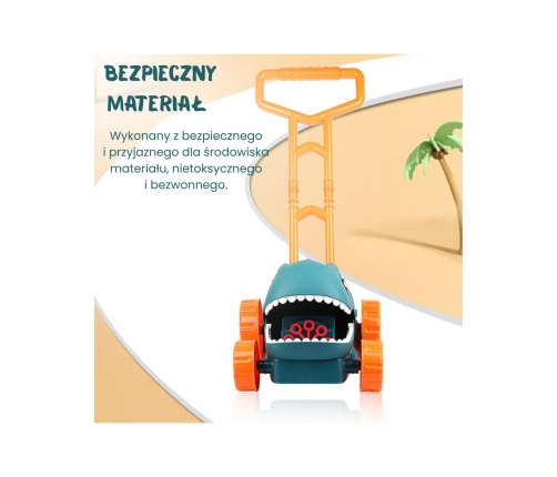 WOOPIE Kosiarka Ogrodowa Dino na Bańki Mydlane Dinozaur + Płyn