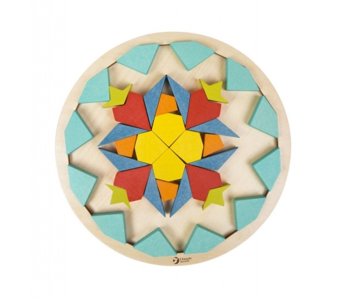 CLASSIC WORLD MONTESSORI Puzzle Mosaic Tangram Patterns Shapes and Colors