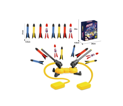 WOOPIE Podwójna Wyrzutnia Rakiet Piankowych 8szt.