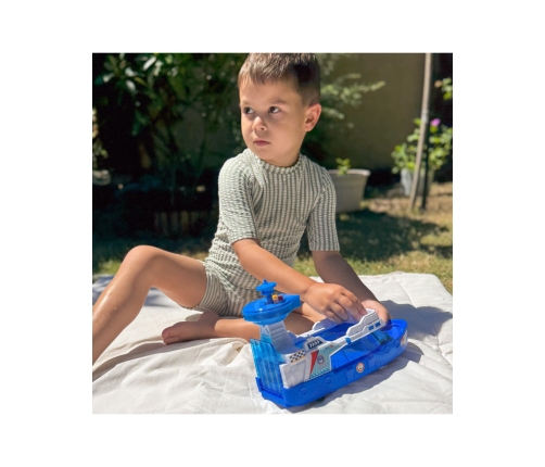 WOOPIE Łódź Policyjna Patrolowa Interaktywna - Skala 1:16 + Autka 3 szt.