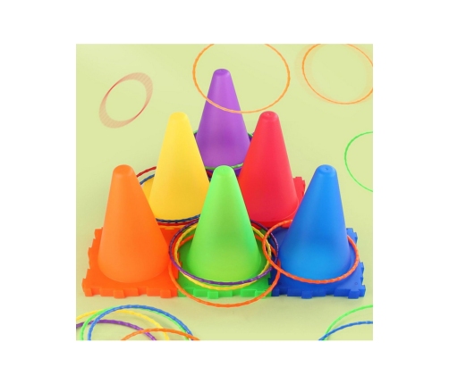 WOOPIE Zestaw Gier Ogrodowych 3w1 Pachołki Obręcze Woreczki 30 el.