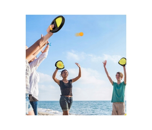 WOOPIE Catch Ball Gra Zręcznościowa Rzucaj Łap Dla Dwojga 2x Paletki+ 4 Piłki