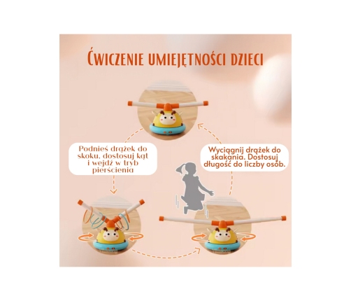 WOOPIE Gra Zręcznościowa Skakanka Automatyczna 2w1 Rzut do Celu Pszczółka