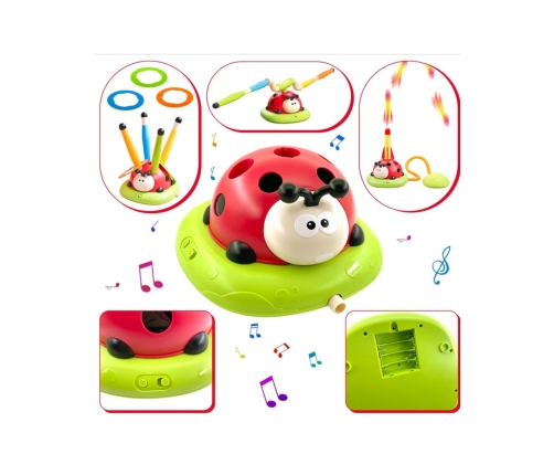 WOOPIE Gra Zręcznościowa 3w1 Wyrzutnia Rakiet Skakanka Rzut do Celu Biedronka