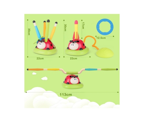 WOOPIE Gra Zręcznościowa 3w1 Wyrzutnia Rakiet Skakanka Rzut do Celu Biedronka