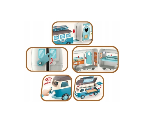 WOOPIE Kamper z Przyczepką Efekty Świetlne i Dźwiękowe