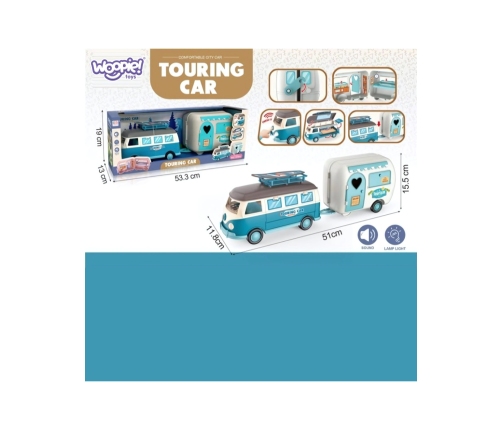 WOOPIE Kamper z Przyczepką Efekty Świetlne i Dźwiękowe