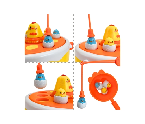 WOOPIE Gra Zręcznościowa Łowienie Kurczaczków 2w1 Katapulta