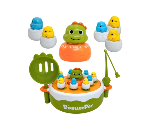 WOOPIE Gra Zręcznościowa Łowienie Dinozaurów 2w1 Katapulta