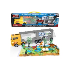 WOOPIE Ciężarówka Transporter 2w1 Zestaw Dinozaurów + Makieta WOOPIE Ciężarówka Transporter 2w1 Zestaw Dinozaurów + Makieta