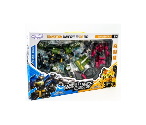 WOOPIE Roboty Transformujące Zestaw 4w1 Samochody Bojowe