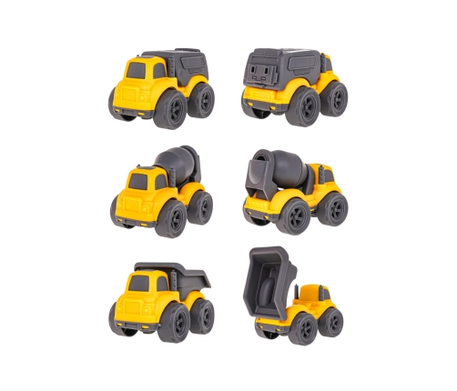 WOOPIE Laweta Zestaw 4w1 Pojazdy Budowlane