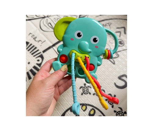 WOOPIE BABY Gryzak Sensoryczny Słonik Montessori 4w1