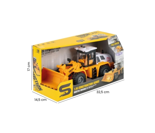 WOOPIE Koparka Ładowarka Budowlana 1:16 Efekty Świetlne i Dźwiękowe