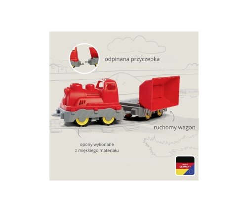 BIG Pociąg Towarowy Wagon z Wywrotką Zabawka do Pasku