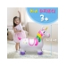 WOOPIE Skoczek Gumowy do Skakania Jednorożec Biały+ Pompka