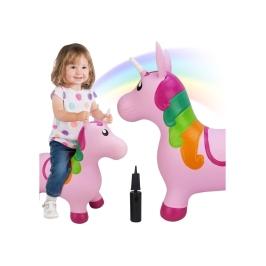 WOOPIE Skoczek Gumowy do Skakania Jednorożec Różowy + Pompka WOOPIE Skoczek Gumowy do Skakania Jednorożec Różowy + Pompka